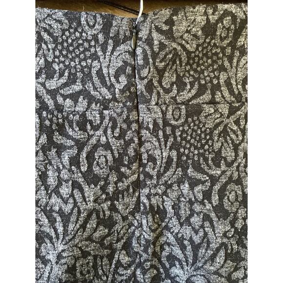 Loft Women's 10 Gray Fit and Flare Gray Jaquard Skirt Corpcore Academia - Picture 5 of 7
